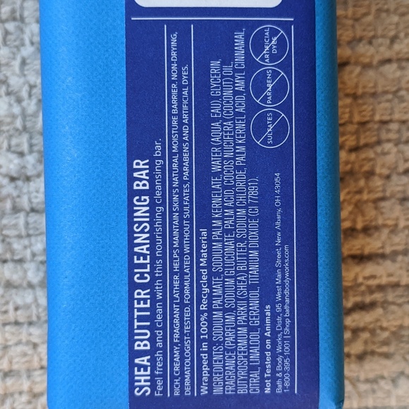 NEW Lot Of 2 Shea Cleansing Bars Bath Body Works Cobalt Cove Golden Burst Soap - Picture 5 of 6